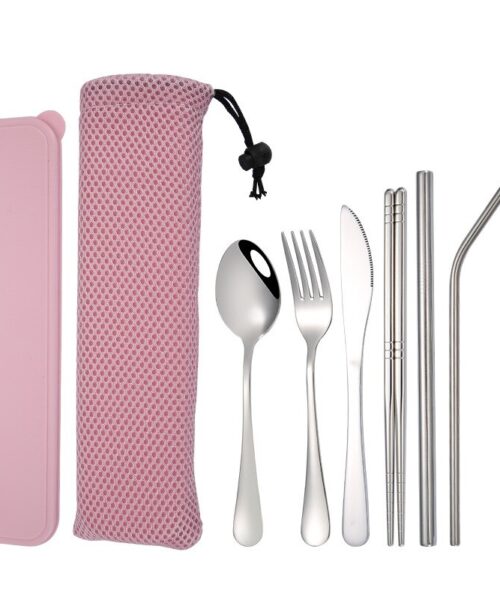 7 Piece Portable Eco-Friendly Stainless Steel Cutlery Set
